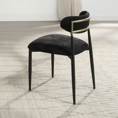 Jaramillo - Side Chair (Set of 2) - Black Fabric & Black Finish