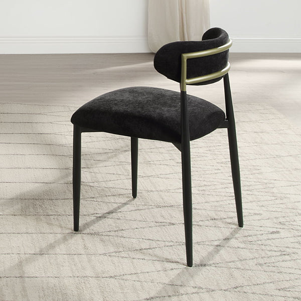 Jaramillo - Side Chair (Set of 2) - Black Fabric & Black Finish