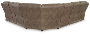 Ravenel - Fossil - 4-Piece Power Reclining Sectional With Raf Power Reclining Loveseat With Console