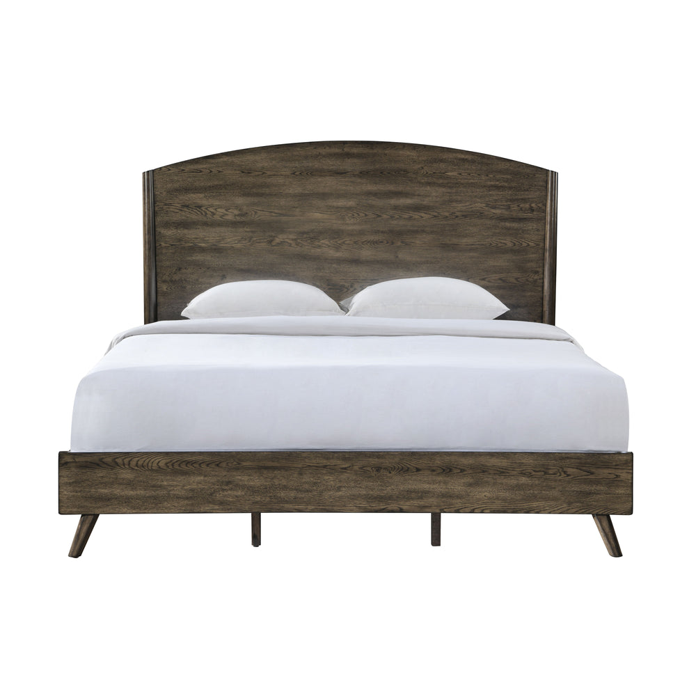 The Rex Bed in Walnut Brown is a marvel of both form and function. Including a headboard, footboard, two side rails, and a slat kit, this bed is crafted from solid rubberwood, manufactured woods, and oak veneers, ensuring unparalleled stability and longev