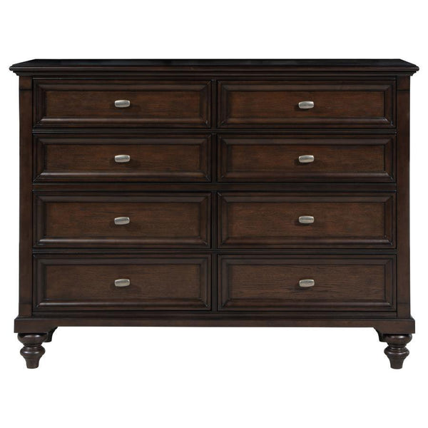  modern contrast. Each drawer features smooth metal exten