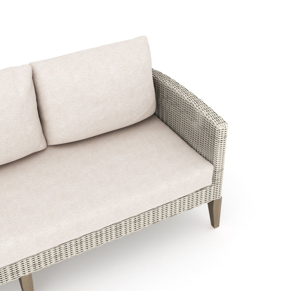 Carezza - 5 Piece Set (Sofa & 2 Club Chairs & 2 Stools) - Light Gray