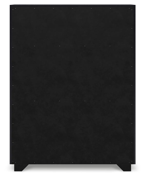 Londer - Black - Five Drawer Chest