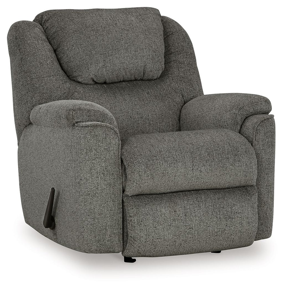 Make your living room the ultimate hangout with this recliner. Its buttery soft upholstery encourages you to lounge a while longer. And when itâ€™s time to hit a peak state of relaxation, simply extend the ottoman with seamless one-pull reclining. Comfort