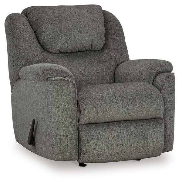 Make your living room the ultimate hangout with this recliner. Its buttery soft upholstery encourages you to lounge a while longer. And when itâ€™s time to hit a peak state of relaxation, simply extend the ottoman with seamless one-pull reclining. Comfort