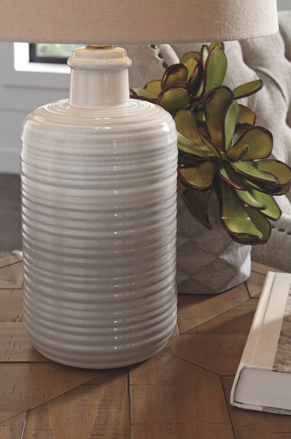  textural base encompasses casual-cool beauty beside any sofa or bedâ€”what a well-rounded pair.<br><br><b>Additional Dimensions</b><br><ul><li>Shade: 0-"</li><li>Base: