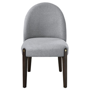 Clayten - Side Chair (Set of 2) - Gray Fabric & & Espreeso Finish
