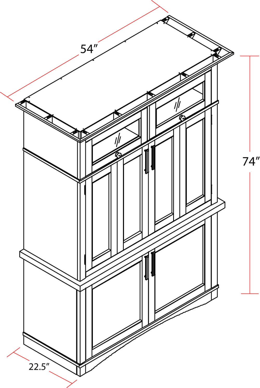 Americana Modern - Cotton Workstation Base