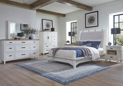 Americana Modern Bedroom 7 Drawer Door Chest with Workstation