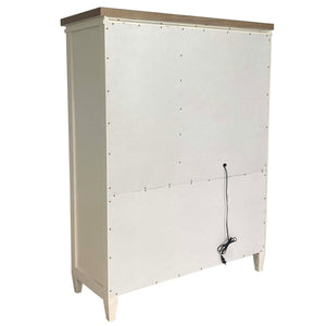 Americana Modern Bedroom 7 Drawer Door Chest with Workstation