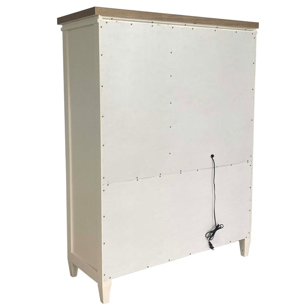 Americana Modern Bedroom 7 Drawer Door Chest with Workstation