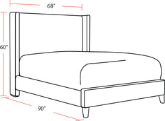 Angel - Himalaya Charcoal Queen Bed