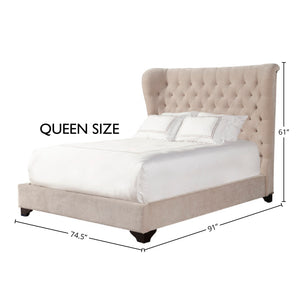 Chloe - Meringue Queen Bed