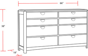 Escape - Bedroom 8 Drawer Dresser