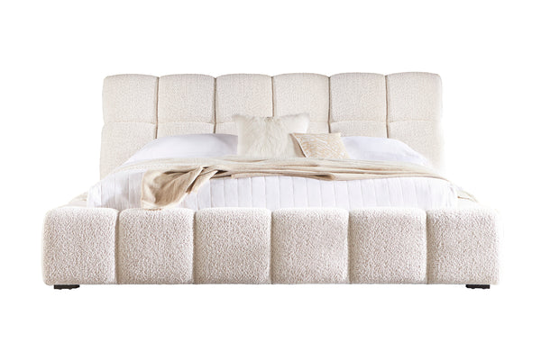 Escape - Fluffy River Rock Queen Upholstered Bed