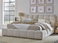 Escape - Fluffy River Rock King Upholstered Bed