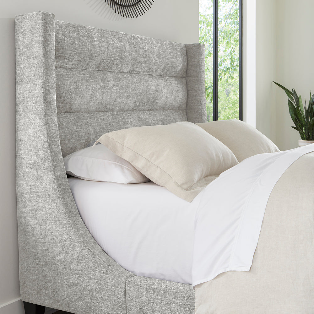 Jacob - Luxe Light Grey Queen Bed