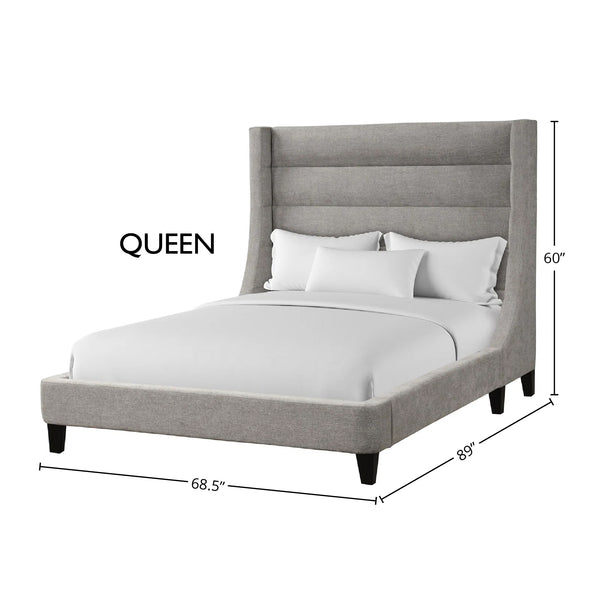 Jacob - Luxe Light Grey Queen Bed