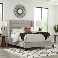 Jacob - Luxe Light Grey King Bed