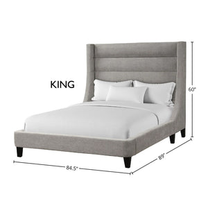 Jacob - Luxe Light Grey King Bed