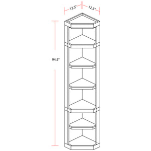 Boca Outside Corner Bookcase