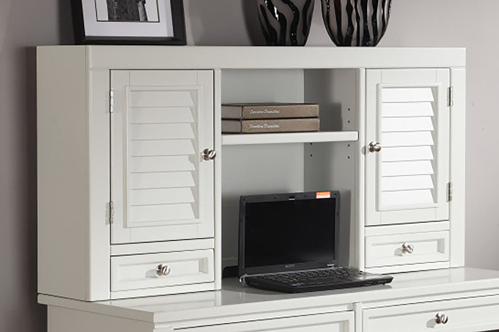 Boca L Shape Desk with Credenza and Hutch