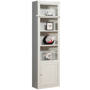 Boca 6 Piece Library Wall with Corner Bookcases
