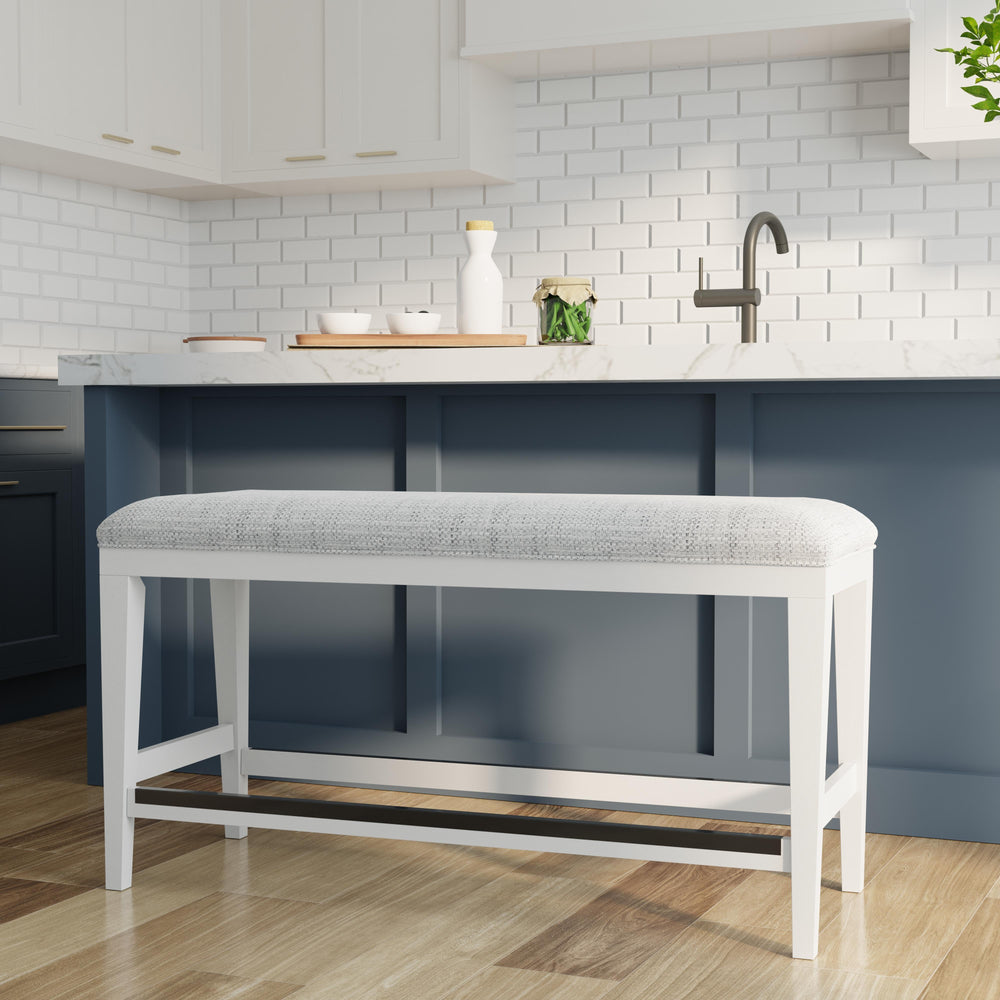 Americana Modern Dining 49 In. Upholstered Counter Bench