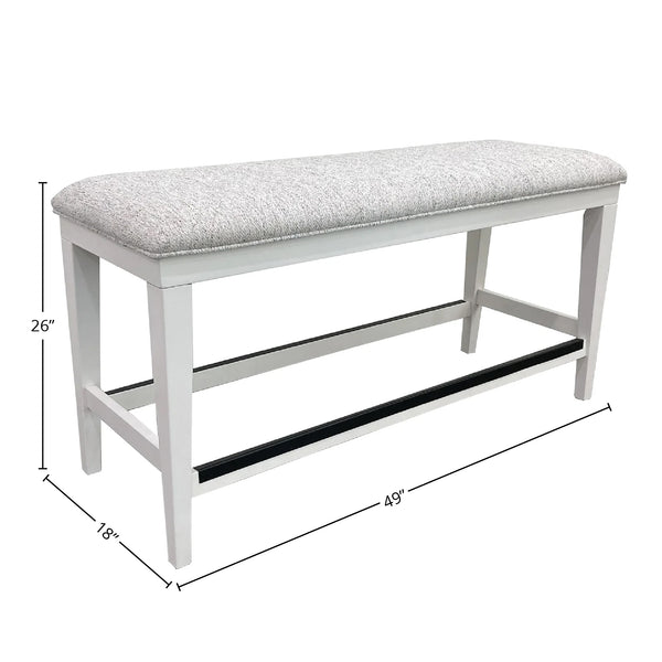 Americana Modern Dining 49 In. Upholstered Counter Bench