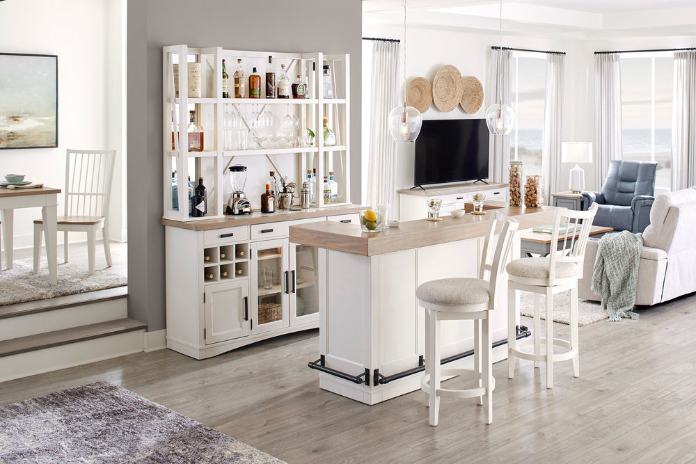 Americana Modern Dining Spindle Back Swivel Barstool