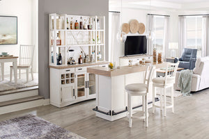 Americana Modern Dining Spindle Back Swivel Barstool
