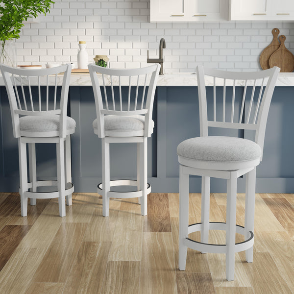 Americana Modern Dining Spindle Back Swivel Barstool