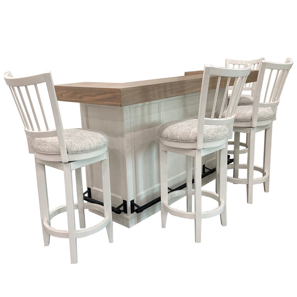 Americana Modern Dining Spindle Back Swivel Barstool