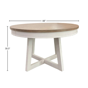 Americana Modern Dining 48 In. Round Extendable Dining Table