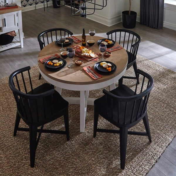 Americana Modern Dining 48 In. Round Extendable Dining Table