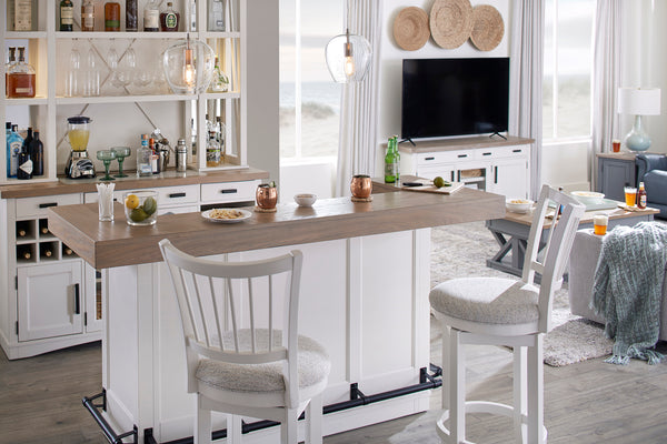 Americana Modern Dining 66 In. Buffet and Hutch with Quartz Insert