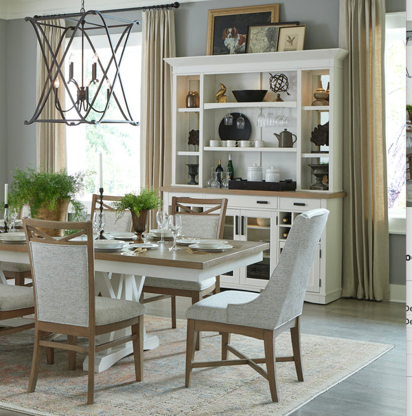Americana Modern Dining 69 In. Buffet and Hutch with Quartz Insert