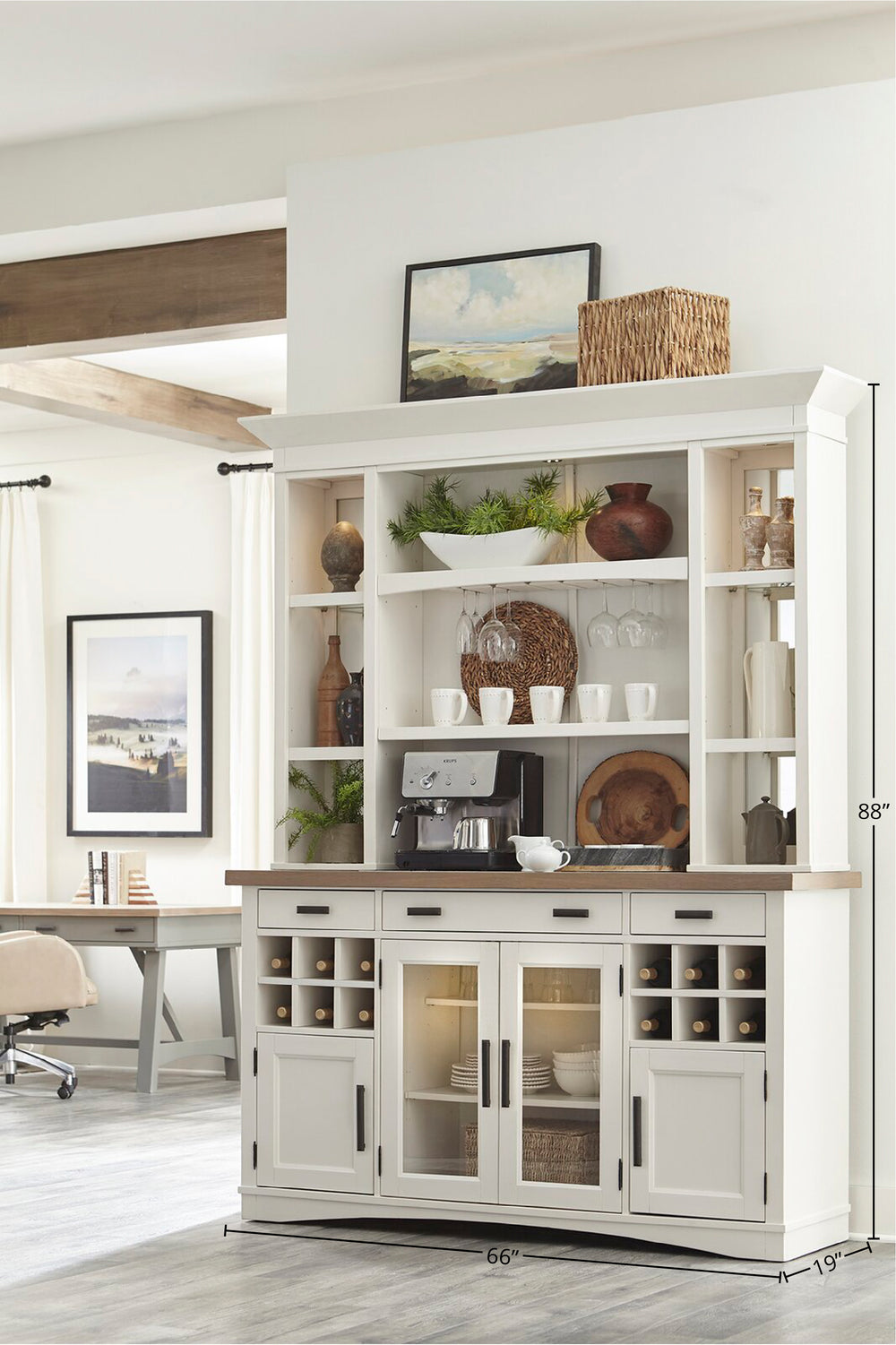 Americana Modern Dining 69 In. Display Hutch