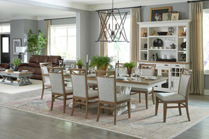 Americana Modern Dining 88 In. Trestle Extendable Dining Table