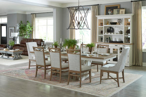 Americana Modern Dining 88 In. Trestle Extendable Dining Table