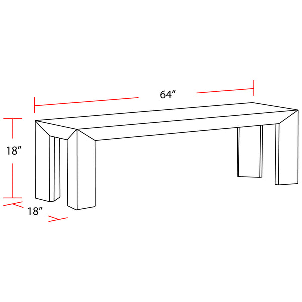 Crossings - Downtown Dining Bench