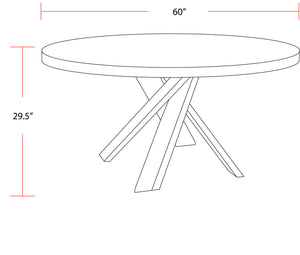 Crossings - Downtown Dining 60 In. Round Dining Table
