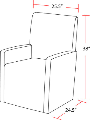 Escape - Dining Upholstered Caster Chair
