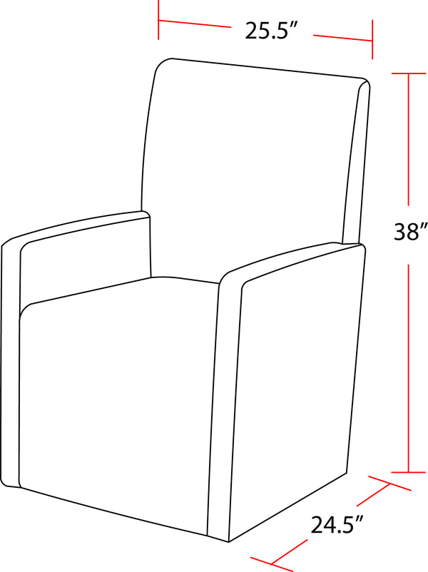 Escape - Dining Upholstered Caster Chair