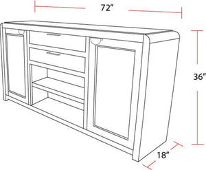 Escape - Dining 72 In. Buffet Server with Stone Top