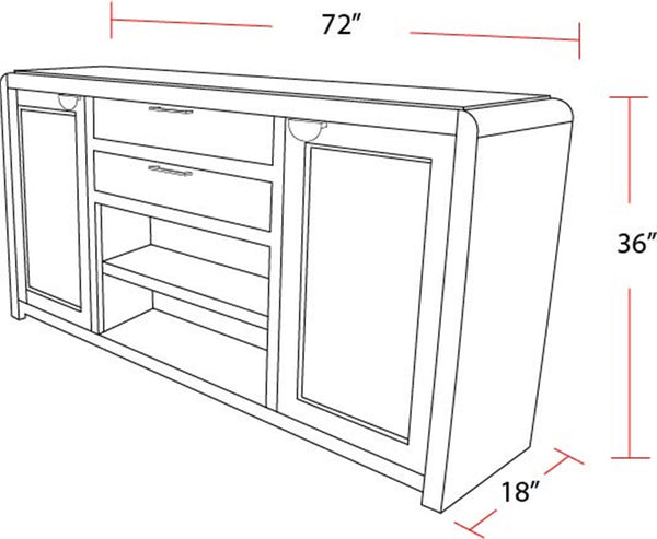 Escape - Dining 72 In. Buffet Server with Stone Top