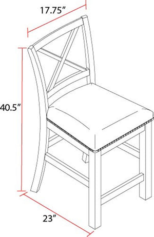 Lodge Dining Upholstered Counter Chair (2/CTN Sold in pairs)