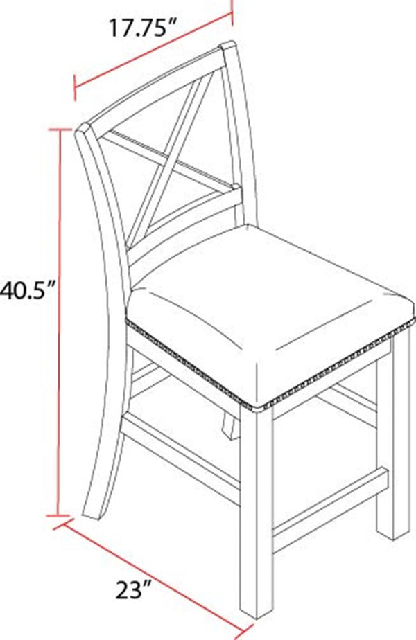 Lodge Dining Upholstered Counter Chair (2/CTN Sold in pairs)