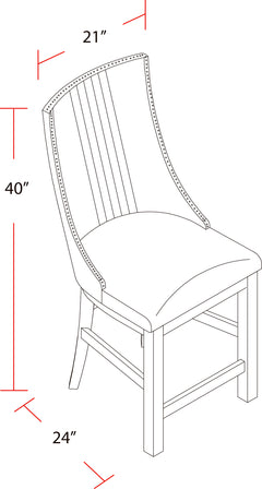Lodge Dining Swivel Counter Sling Chair (2/CTN Sold in pairs)