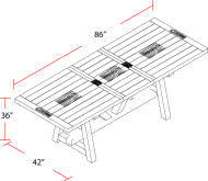 Lodge Dining Counter Height Dining Table Base